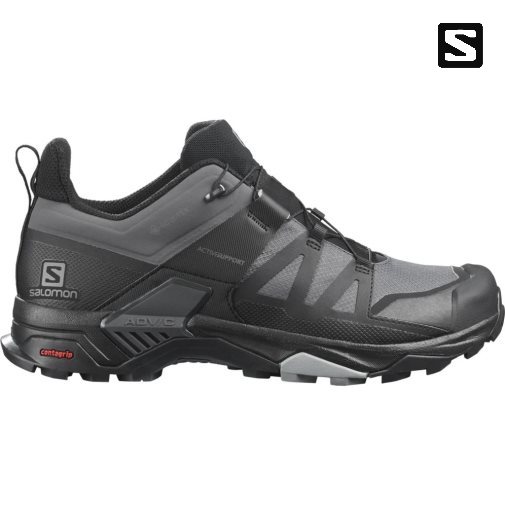 Black Salomon X Ultra 4 GTX Men's Hiking Shoes | IE HK7321